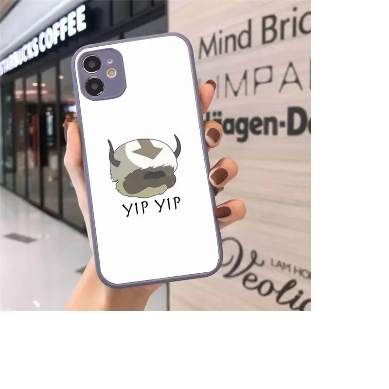

Appa Yip Yip Avatar Phone Case Matte Transparent for iPhone 7 8 11 12 s mini pro X XS XR MAX Plus cover funda