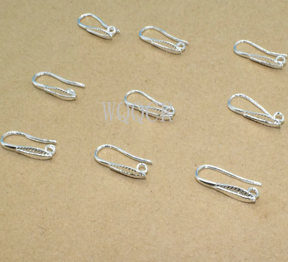 Форма серебряного листа оптовая продажа 20 шт. в партии фурнитура для ярких серег