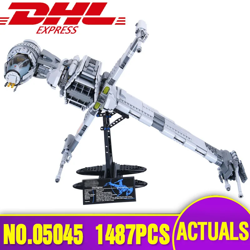 DHL 05045 Звездные серии военные игрушки 10227 B-wing Star набор "Штурмовик" сборочные наборы строительные блоки кирпичи рождественские игрушки Детский подарок