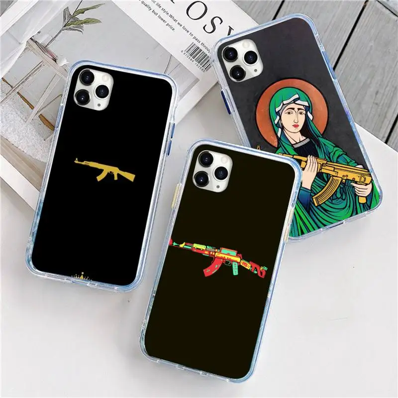 

AK-47 gun Phone Case For iphone 12 5 5s 5c se 6 6s 7 8 plus x xs xr 11 pro max mini