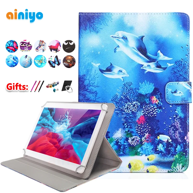 

Universal Cartoon Case for PRESTIGIO WIZE 4138 4G 3418 4G 4118 3G 8 Inch Tablet PU Leather Cover + 3 Gift