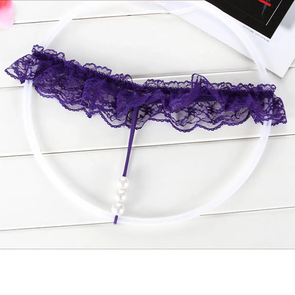 Сексуальные кружевные стринги с жемчугом для женщин и девочек трусики нижнее
