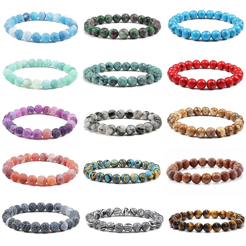 Браслет из бисера 8 мм натуральный камень тигровый глаз оникс бусины лечебных