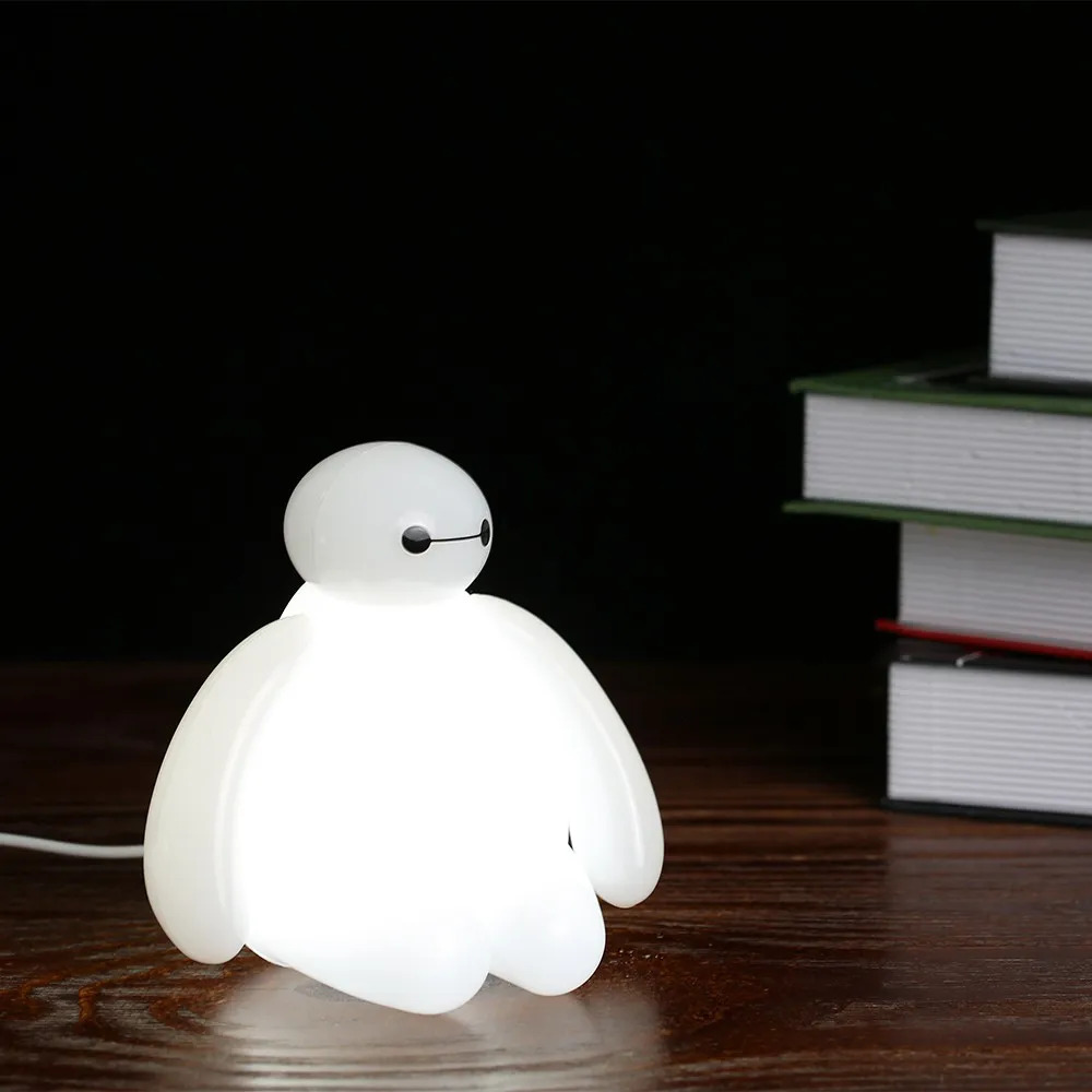 NEWKBO Милые Big Hero Baymax дизайн зарядка через usb светодиодный ночной Светильник для Гостиная кабинет