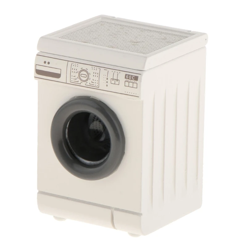 

1/12 Dollhouse Miniature Roller Washing Machine Mini Laundry Washer Bathroom Furniture Home Appliance Decoration Toy