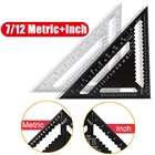 Треугольная линейка, квадраты, 712 дюйма, треугольная измерительная линейка, деревянный угловой транспортир, Trammel манометр, измерительный инструмент