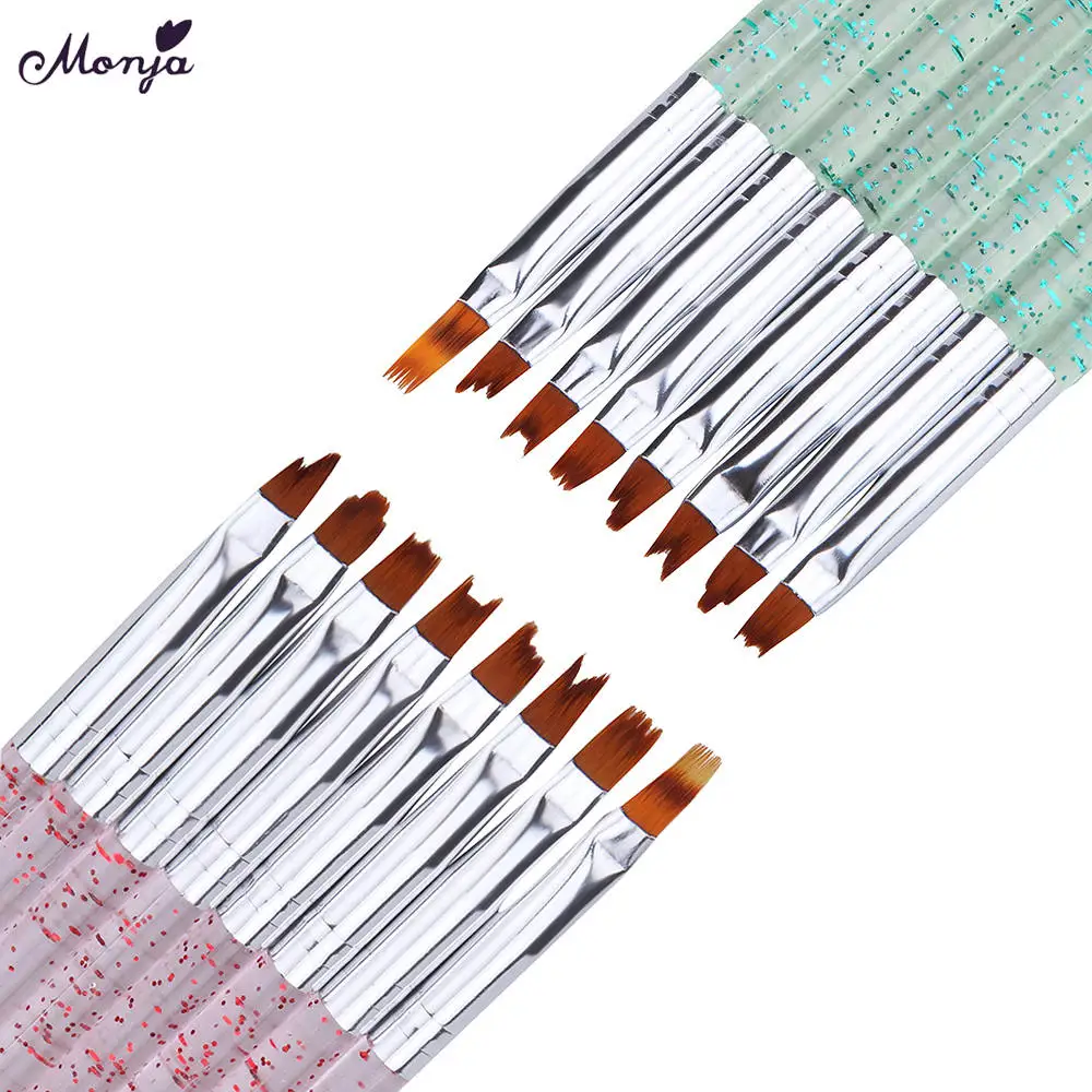 8 шт. дизайн ногтей улыбка луна форма лепесток живопись градиент выцветание