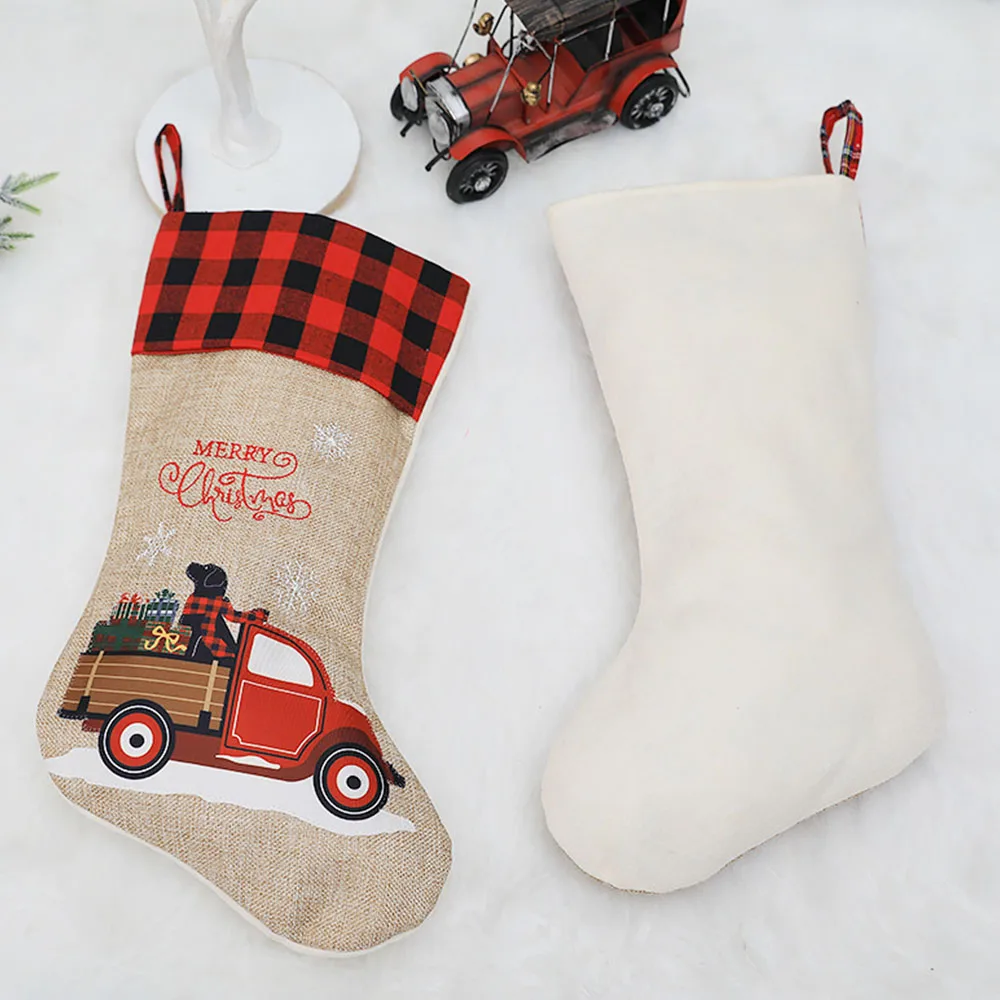 2 шт./пакет/автомобиль с изображениями на тему Рождества Носки из красного и