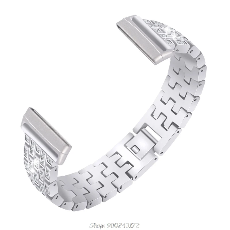 

Replacement Metal Diamond Strap Band Metal Bracelet Belt Women Men Watch Band for -Fitbit Sense Versa 3 Bracelet O15 20 Dropship