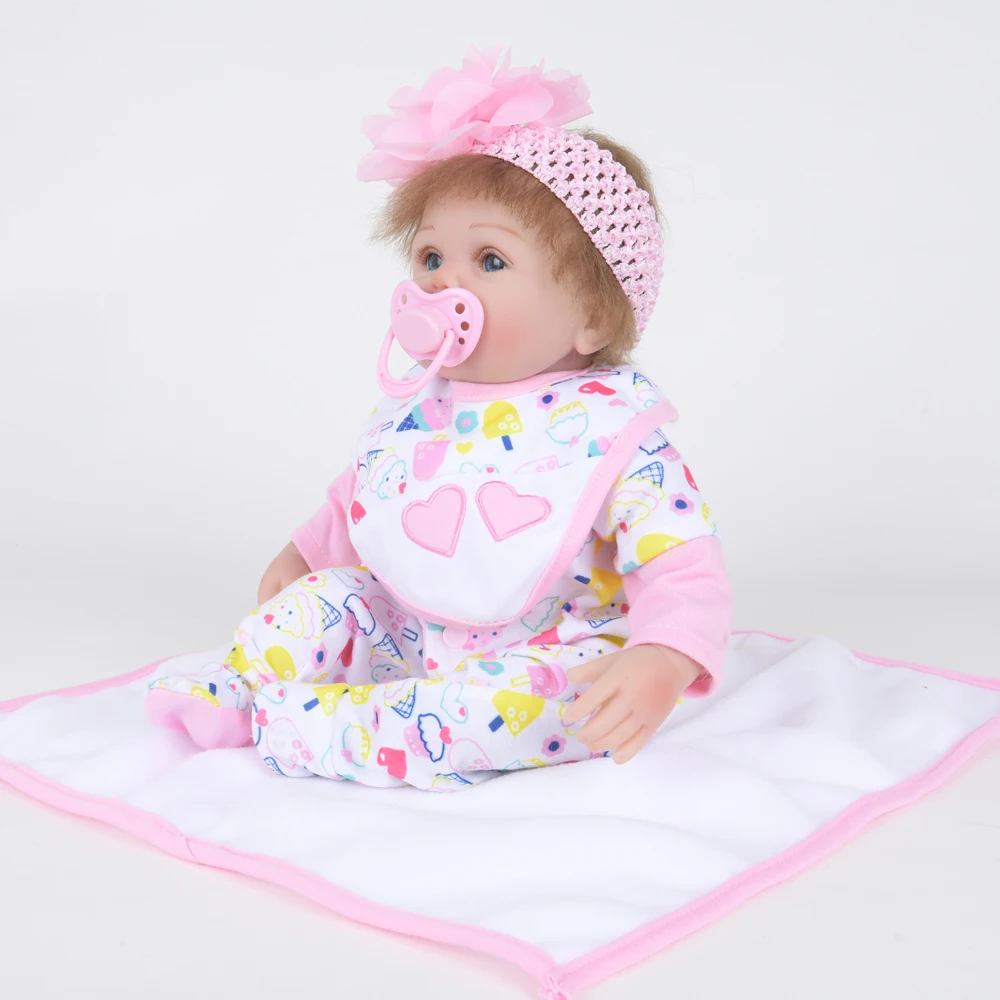 45 см хит продаж Bebe Reborn Baby Doll 18 дюймов милый мягкий силиконовый материал