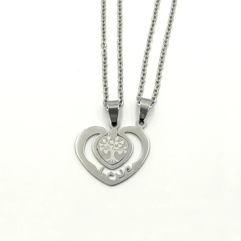 1 пара модных Подвесок в виде дерева жизни любовь ожерелье из нержавеющей стали