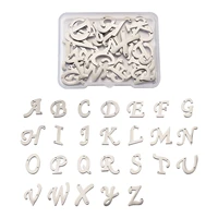 1 box letter az rack plating alloy or 304 stainless steel pendants charms for diy fashion necklace bracelet jewelry making