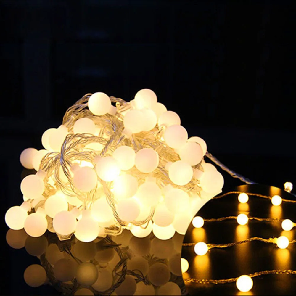 

6M 40LED Warm White LED USB Christmas Lights AA Battery Operated Fairy Ball Party Holiday Garland Flashing Bulb String Light