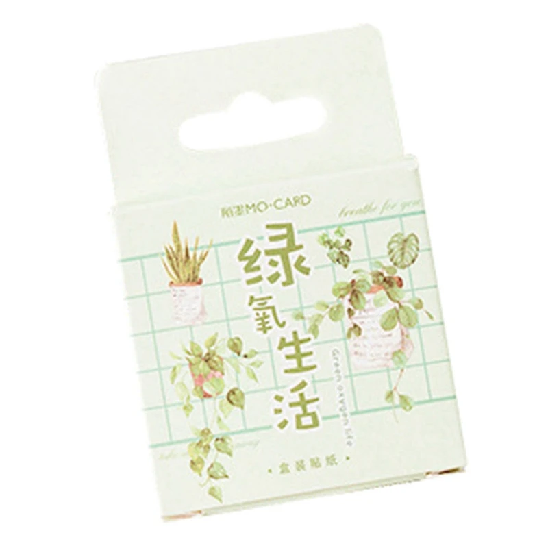 

For 45pcs/bag Green Leaves Stationery Stickers Sticky Paper Diary Bear sticker For Decoration Diary PC Suitcase Scrapbooking