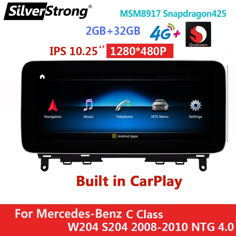 

Автомобильный мультимедийный GPS-навигатор IPS Android для Mercedes Benz C Class W204 S204 2008 2009 2010 NTG 4,0