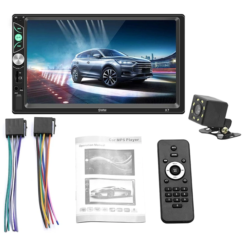 2 Din Автомобильный мультимедийный Радио 7 дюймов HD Bluetooth MP5 плеер автомобильный