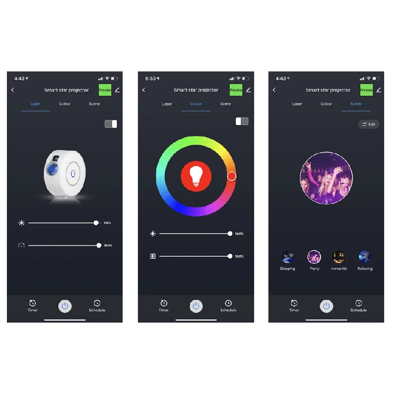 

Tuya Smart Star Projector WiFi Laser Starry Sky Projector Waving Night Light Led Colorful APP Wireless Control Alexa Google Home