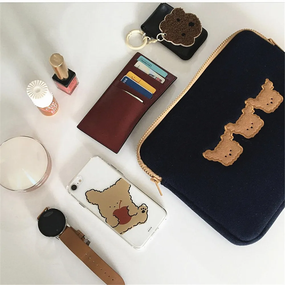 ins tablet pouch for ipad air 4 case ipad pro 9 7 10 5 11 inch liner bag korean style girls cute cartoon ipad sleeve storage bag free global shipping