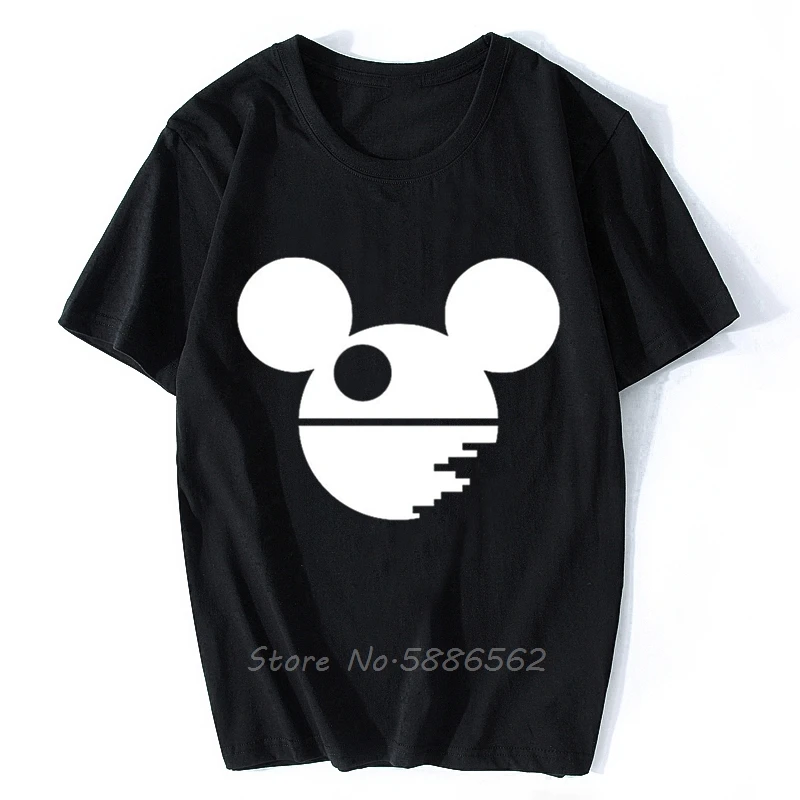 Забавная Футболка с принтом мыши и ушей смерти звезд мужская летняя новая белая
