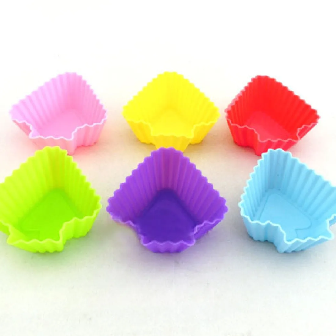 6 шт. антипригарная и термостойкая многоразовая круглая звезда сердце