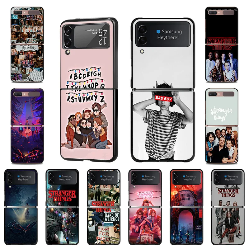 

Чехол-книжка для Samsung Galaxy Z, флип-чехол с надписью «странные дела» для Samsung Galaxy Z, роскошный высококачественный черный чехол для телефона, Жест...