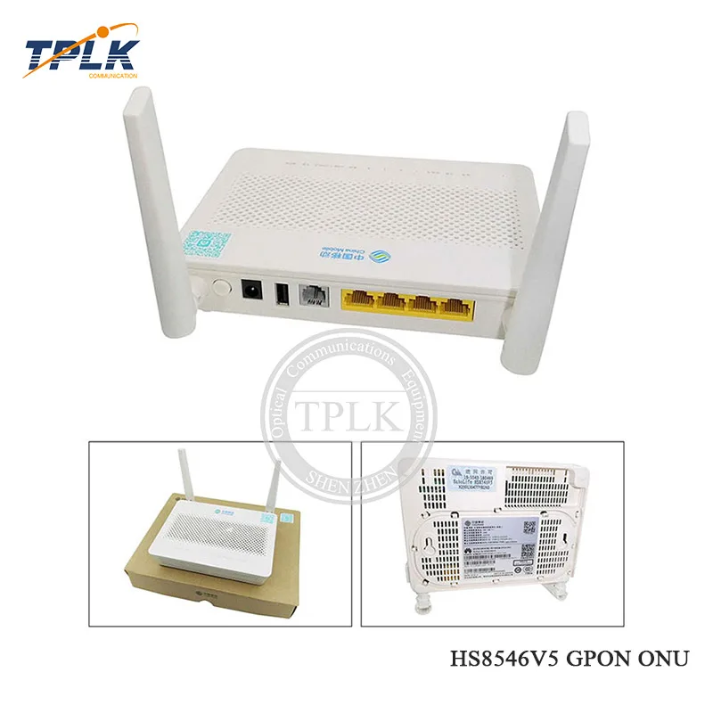 Новый HS8546V5 ONU GPON ONT с 4GE + 2USB 1Tel WIFI HGU двухдиапазонный маршрутизатор 2 4 ГГц и 5