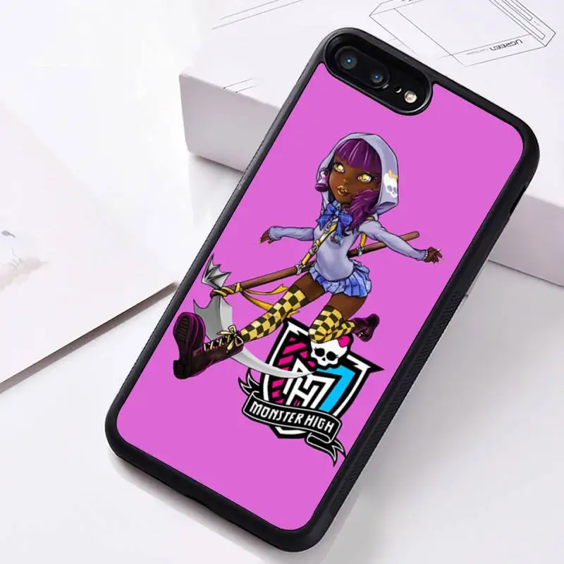 

USAKPGRT Monsters High school Girl Phone Case Rubber for iPhone 12 pro max mini 11 pro XS MAX 8 7 6 6S Plus X 5S SE 2020 XR case