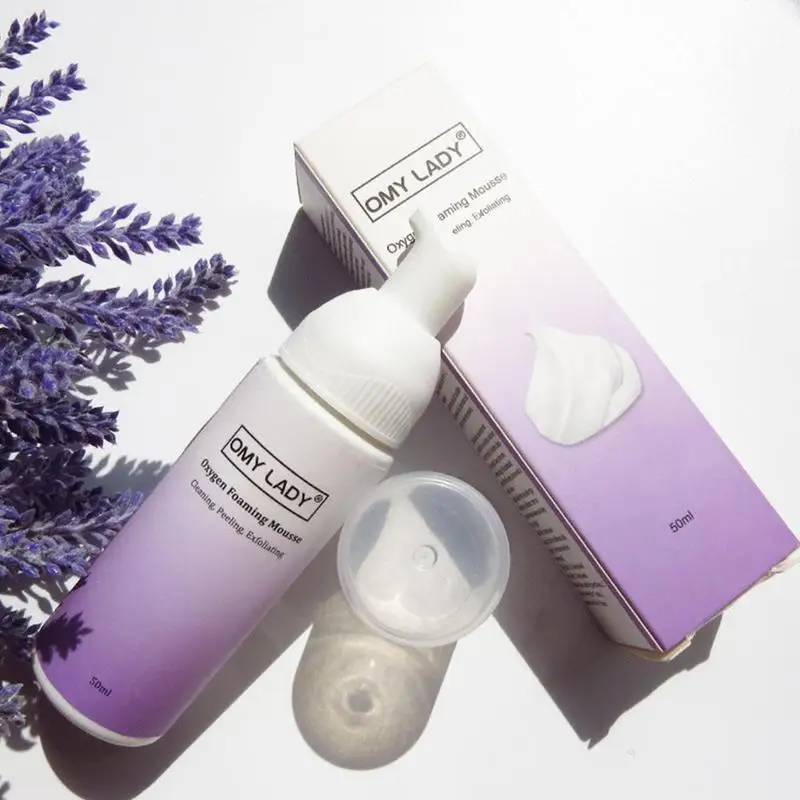 Кислород Пенящийся мусс глубокое очищение лица Blackhead вера Управление сужения пор