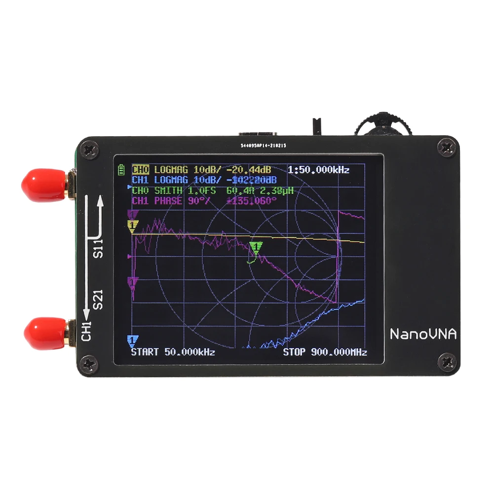 

2.8 inch LCD Display Nano VNA VNA HF VHF UHF UV Vector Network Analyzer with SMA Male to Male RG174 Radio Frequency Cable