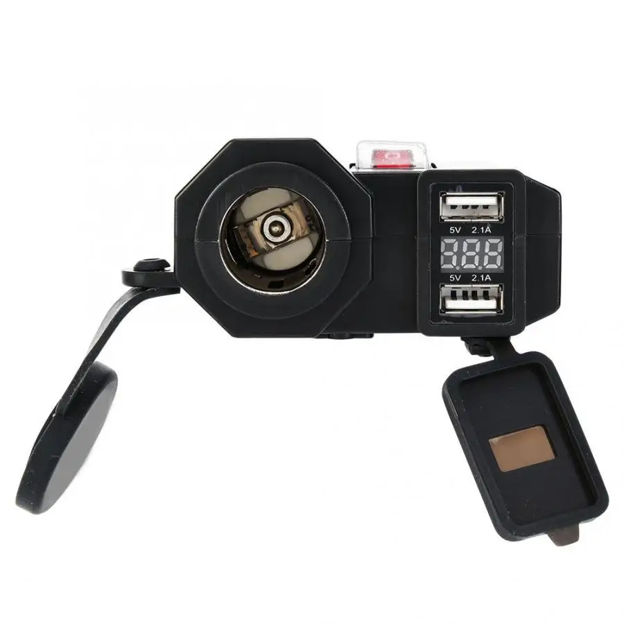 Прикуриватель для мотоцикла 3 в 1 12 В USB зарядное устройство телефона