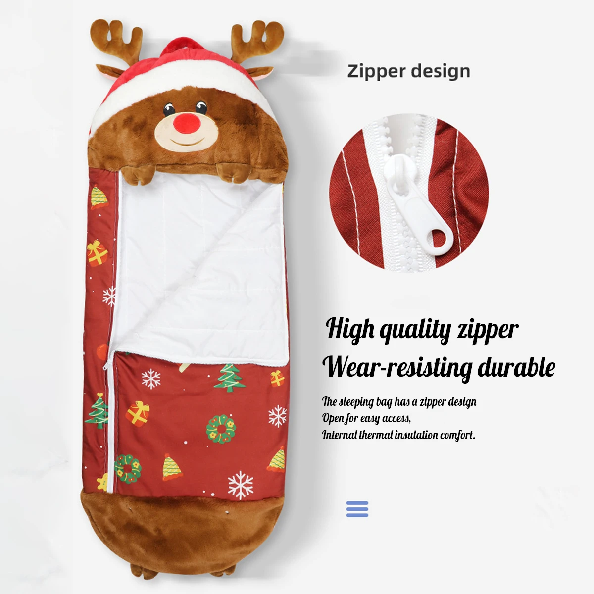 Рождественский новый спальный мешок с оленем и орлом Мультяшные одеяла оленями
