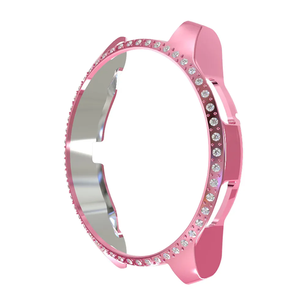 Pink Женский чехол для часов samsung Galaxy Watch 42 мм/46 мм/активная Защитная крышка Алмазный Блестящий бампер для gear S3 рамка аксессуары - Цвет: Pink