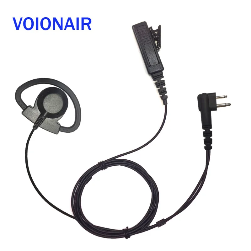 VOIONAIR 10 шт./лот D-образная петля наушники гарнитура PTT микрофон для Motorola CP200 DP1400 YAESU