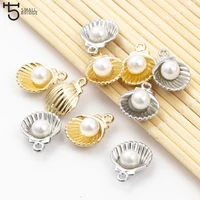 1512mm alloy shell beads charms for jewelry making diy bracelet earring accessories loose charm beads for woman 10pcspack