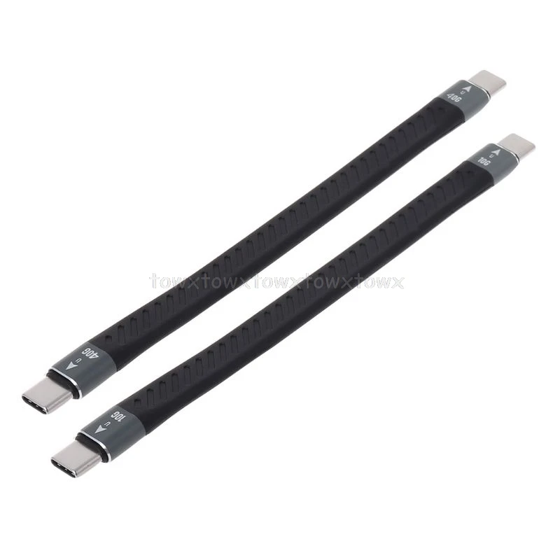 Для Thunderbolt 3 кабель передачи данных 10/40 Гбит/с мягкой USB C зарядный шнур линия Emark
