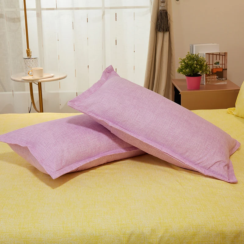 

Spring Autumn double color Pink+yellow Duvet Cover Pillowcase Home Bedding Sets Flat Sheet Queen Full 4pcs Twin 3pcs