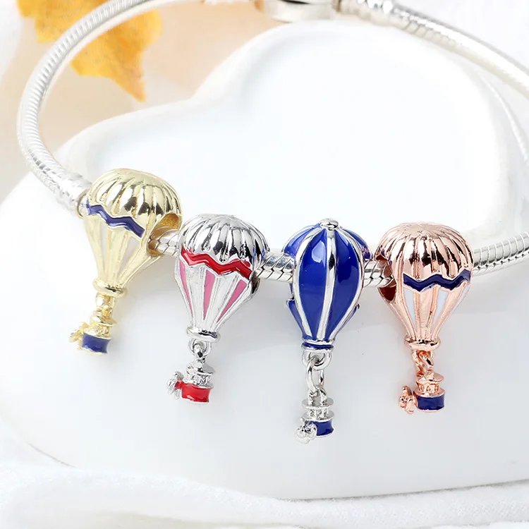 

Btuamb New Arrival Small Hot Air Balloon Fan Blade Beads Fit Original Pandora Charms Bracelets & Bangles for Women DIY Jewelry