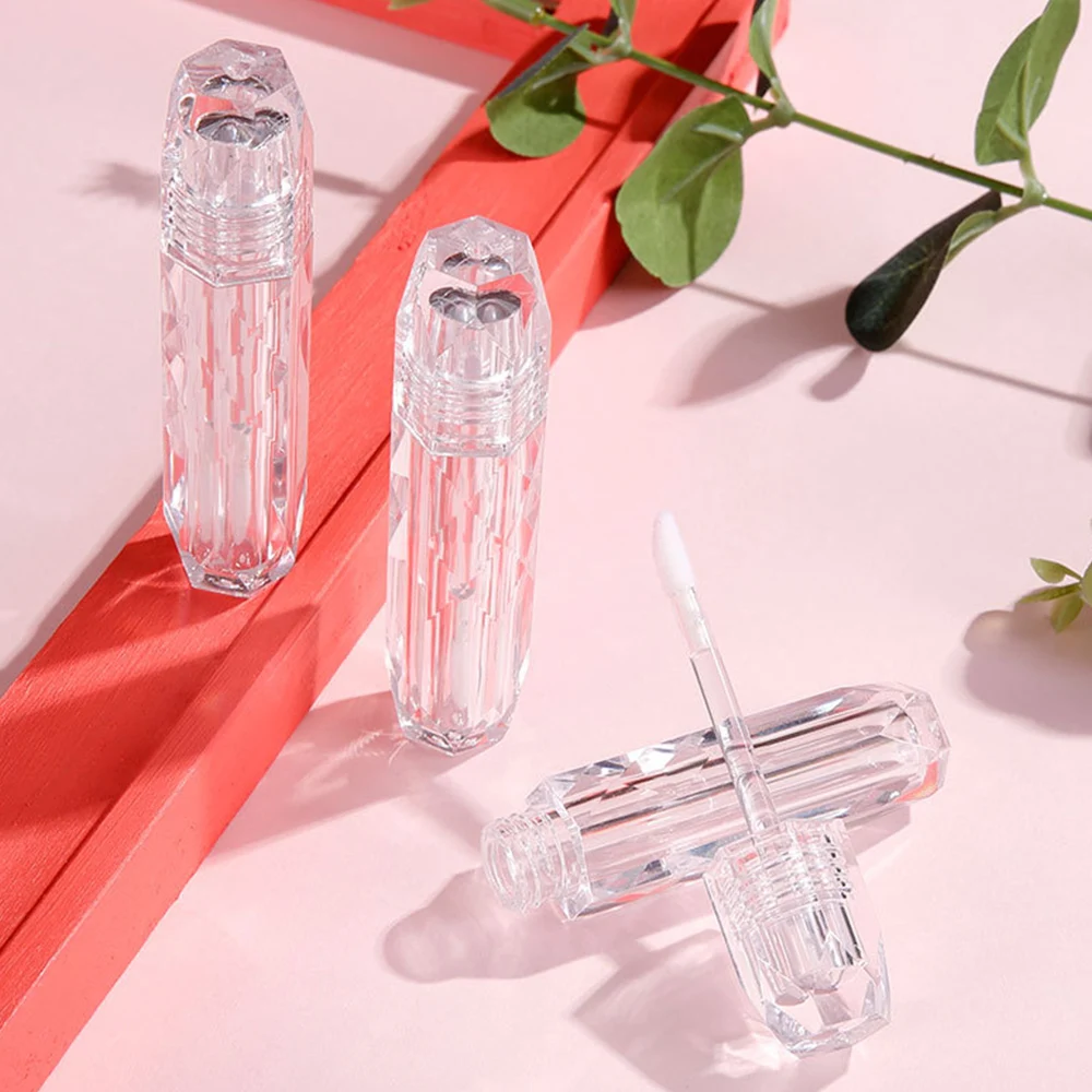 

10pcs 2.5ml Rhombus Full Transparent Lip Glaze Tube Lip Gloss Tube Empty Bottle Bottle Cosmetic Packaging Lipstick Container