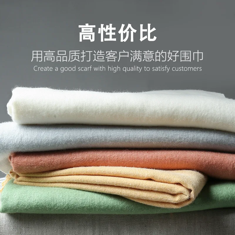 

New autumn/winter women's scarf High quality solid color cashmere scarves with tassel lady Thick Neck Warm Headband Lady shawls