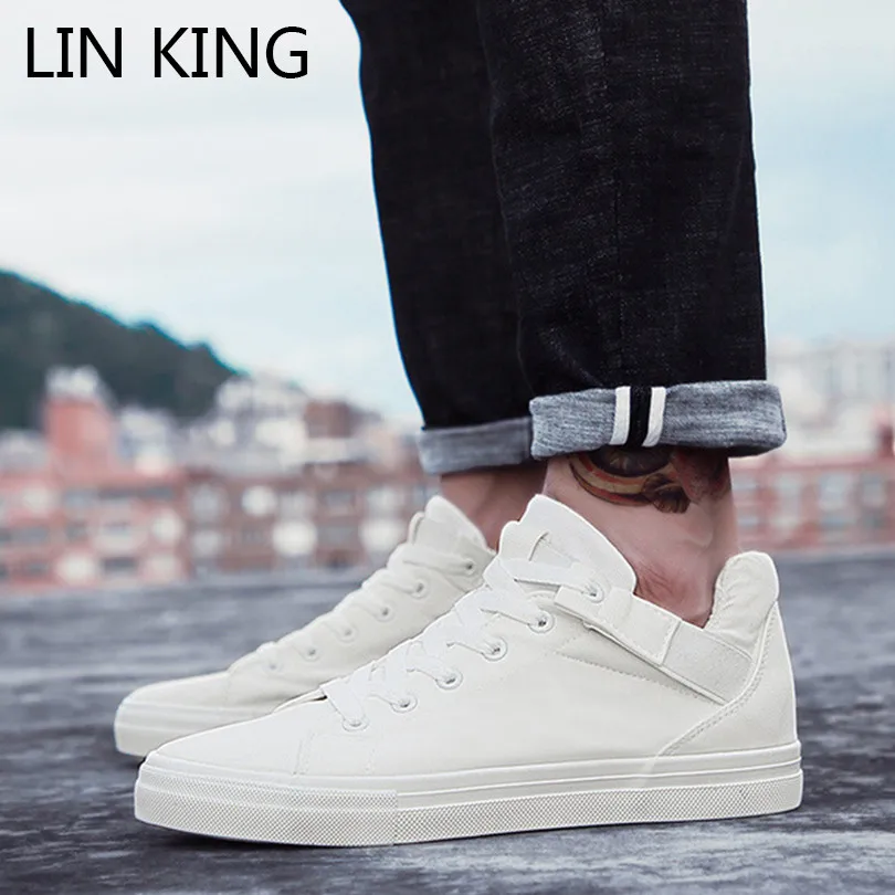 LIN KING/модные женские ботинки Для мужчин визуально увеличивающая рост