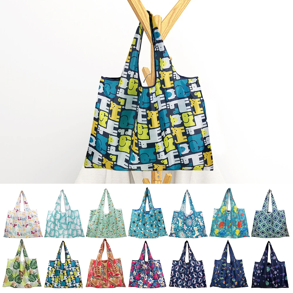 Большая складная сумка для покупок перерабатываемая Экологически чистая