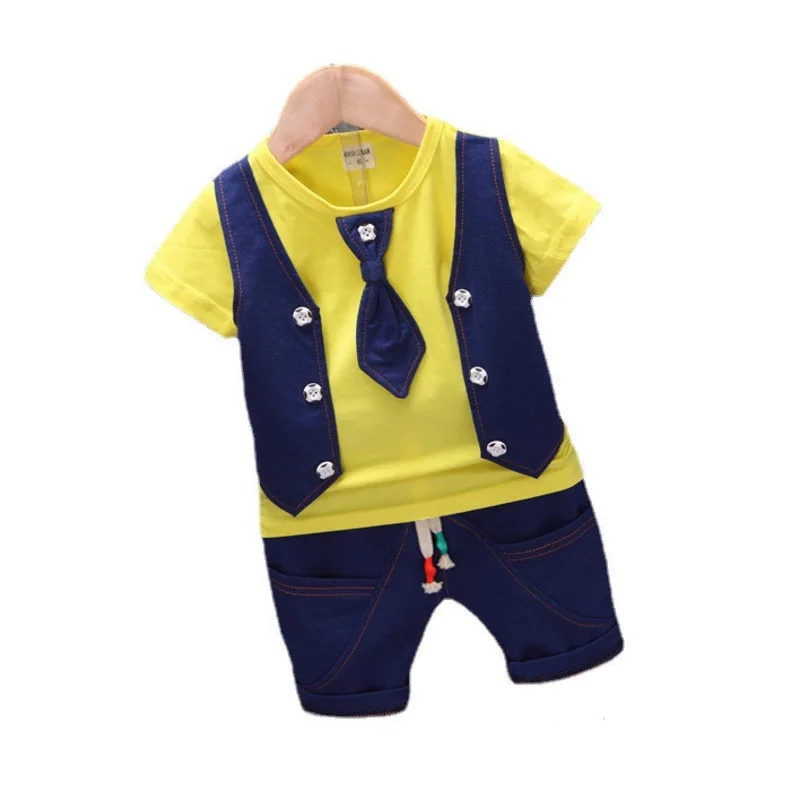 

New Summer Baby Boys Clothes Suit Children Cotton T-Shirt Shorts 2Pcs/Set Toddler Casual Costume Fashion Outfits Kids Tracksuits