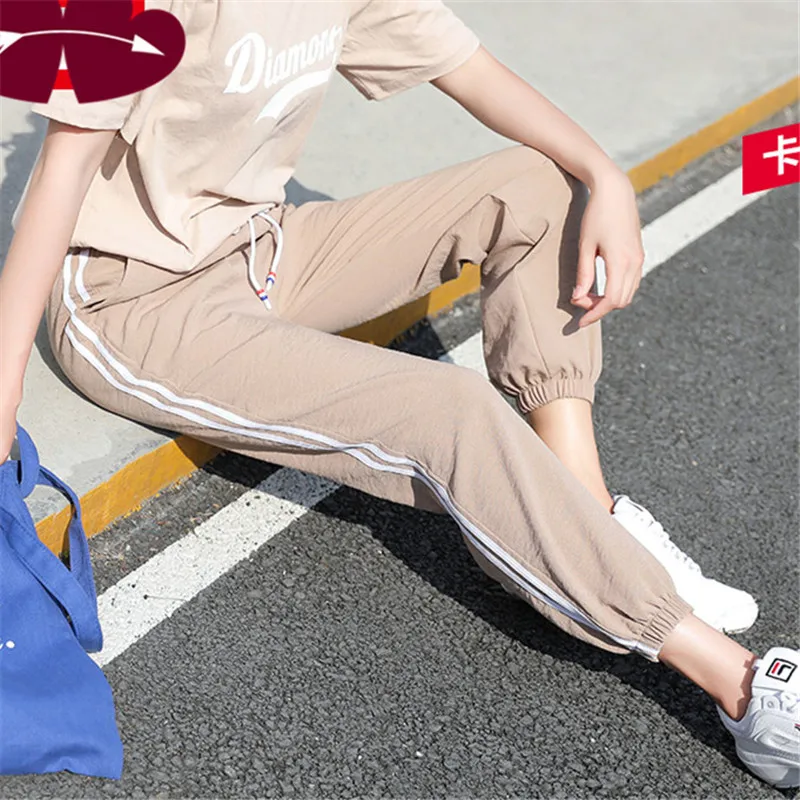 Высокая брюки с высокой талией для женщин джоггеры быстросохнущие не может