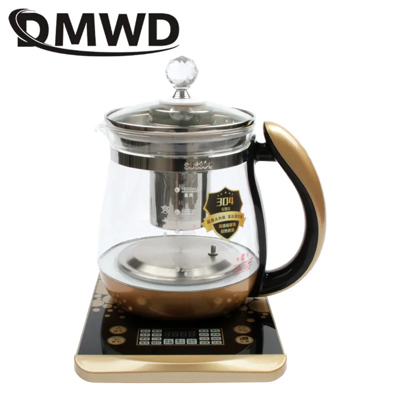 DMWD 110 V многофункциональный Электрический сохранения здоровья чайник Чай горшок Стекло горячей воды отопительный котел Термальность цветок Чай горшок фильтр нам