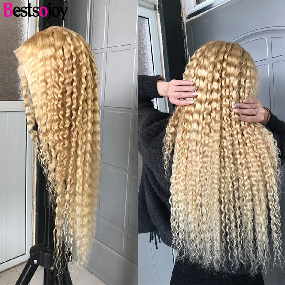 Bestsojoy "-26" 613 блонд вьющиеся фронтальные парики Омбре цветные бордовые Имбирные кружевные передние человеческие волосы парики remy волосы для женщин