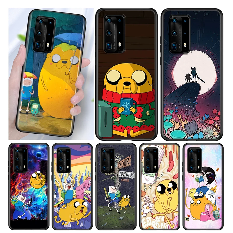 

Silicone Cover Anime Adventure Time For Huawei P40 P30 P20 Pro P10 P9 P8 Lite E Plus 2019 2017 Phone Case