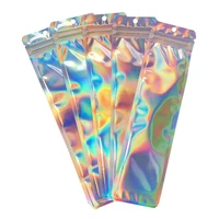 2000pcslot 2 size holographic resealable mylar food storage bags smell proof aluminum foil clear ziplock pouch bags