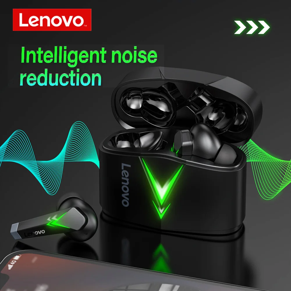 

Lenovo LP6 Wireless Earphone Bluetooth V5.0 Gaming Headphone 3D Stereo Bass Waterproof Sports Low Latency Earphone with Mic