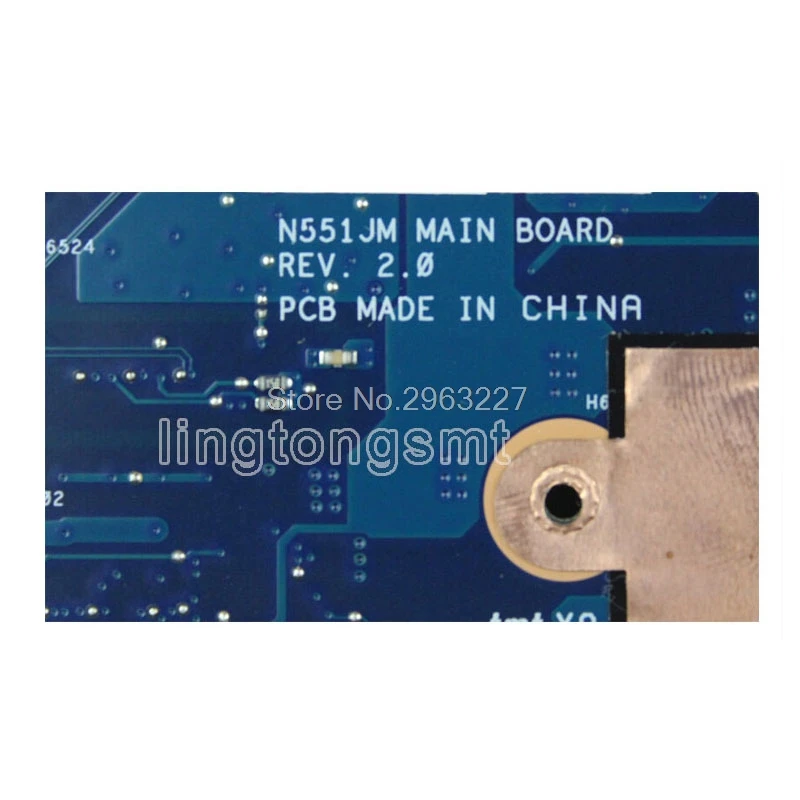 

send board+ N551JW G551JW Laptop Motherboard For Asus G551JM N551J N551JW N551JM Mainboard test 100% ok GTX960M 4GB i7-4720HQ