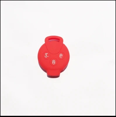 red Чехол для ключей smart 451, прямой чехол для ключей Siliconse keycase для smart 451 fortwo - Название цвета: red